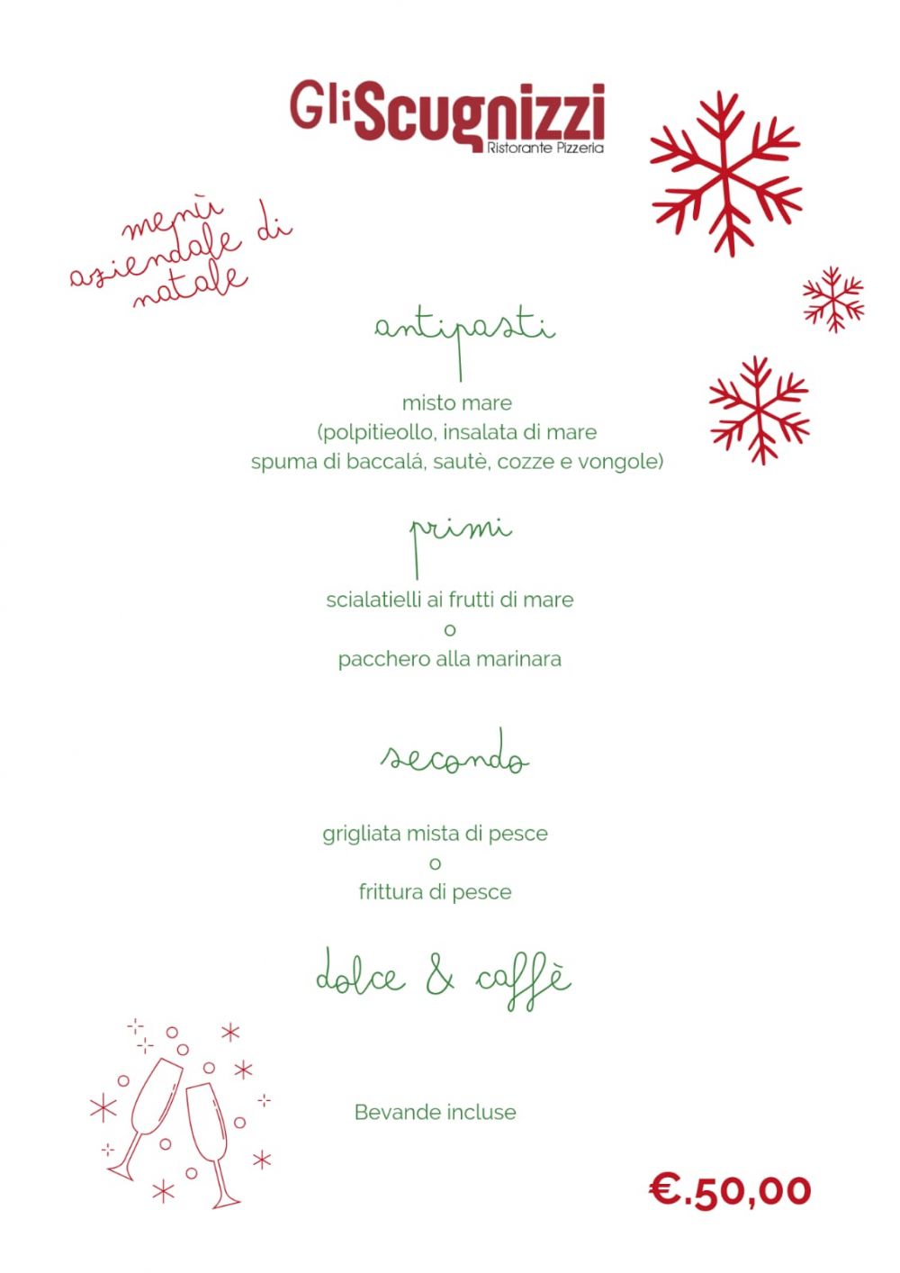 prima proposta menù aziendale per natale da Gli Scugnizzi